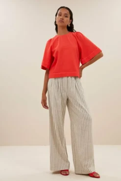 Blouses*By bar olivia twill blouse | poppy red