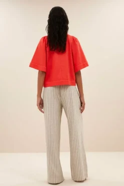 Blouses*By bar olivia twill blouse | poppy red