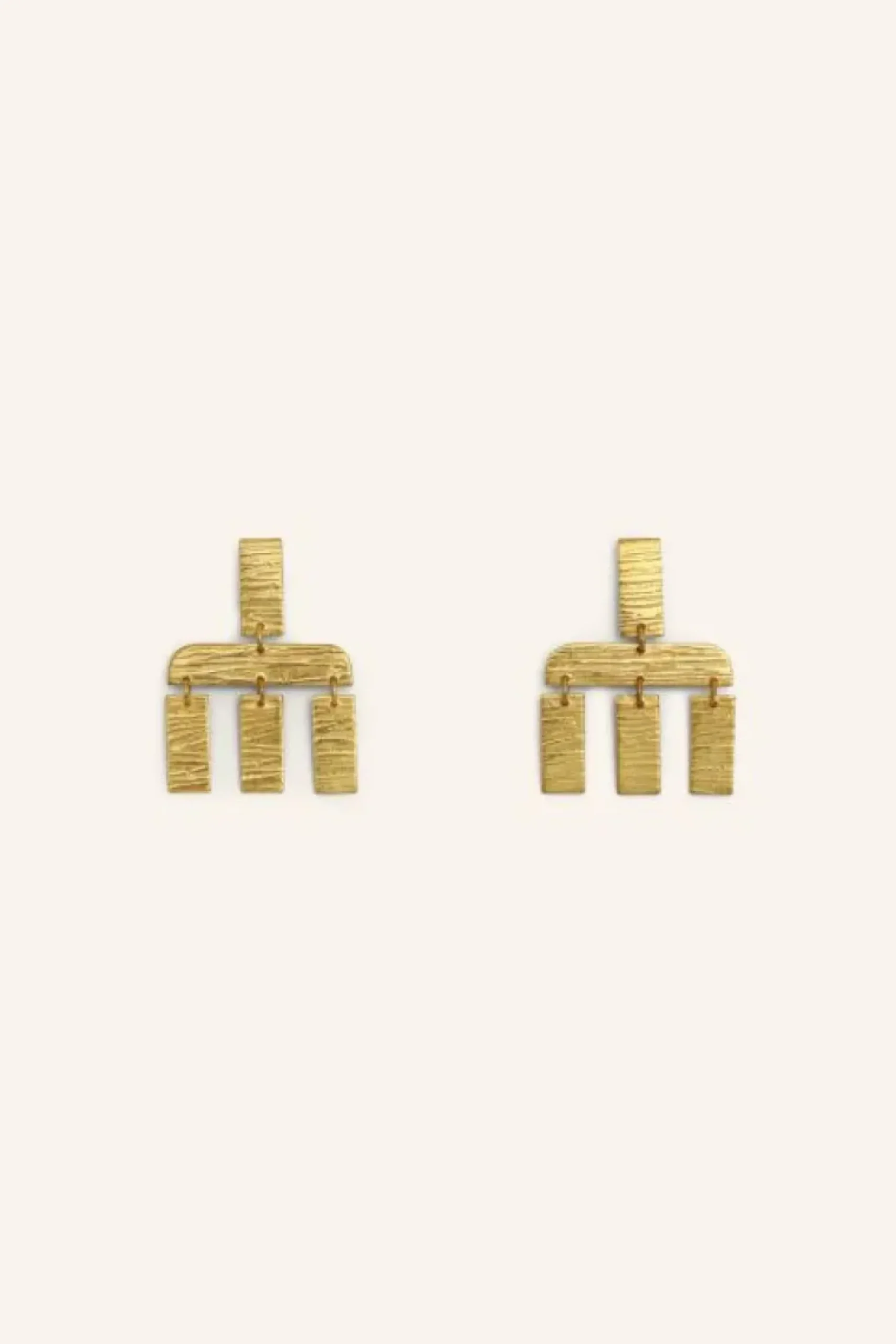 Sieraden|Oorbellen*By bar puck single earring | gold