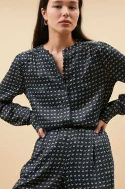 Blouses*By bar ribbe rastre blouse | rastre print