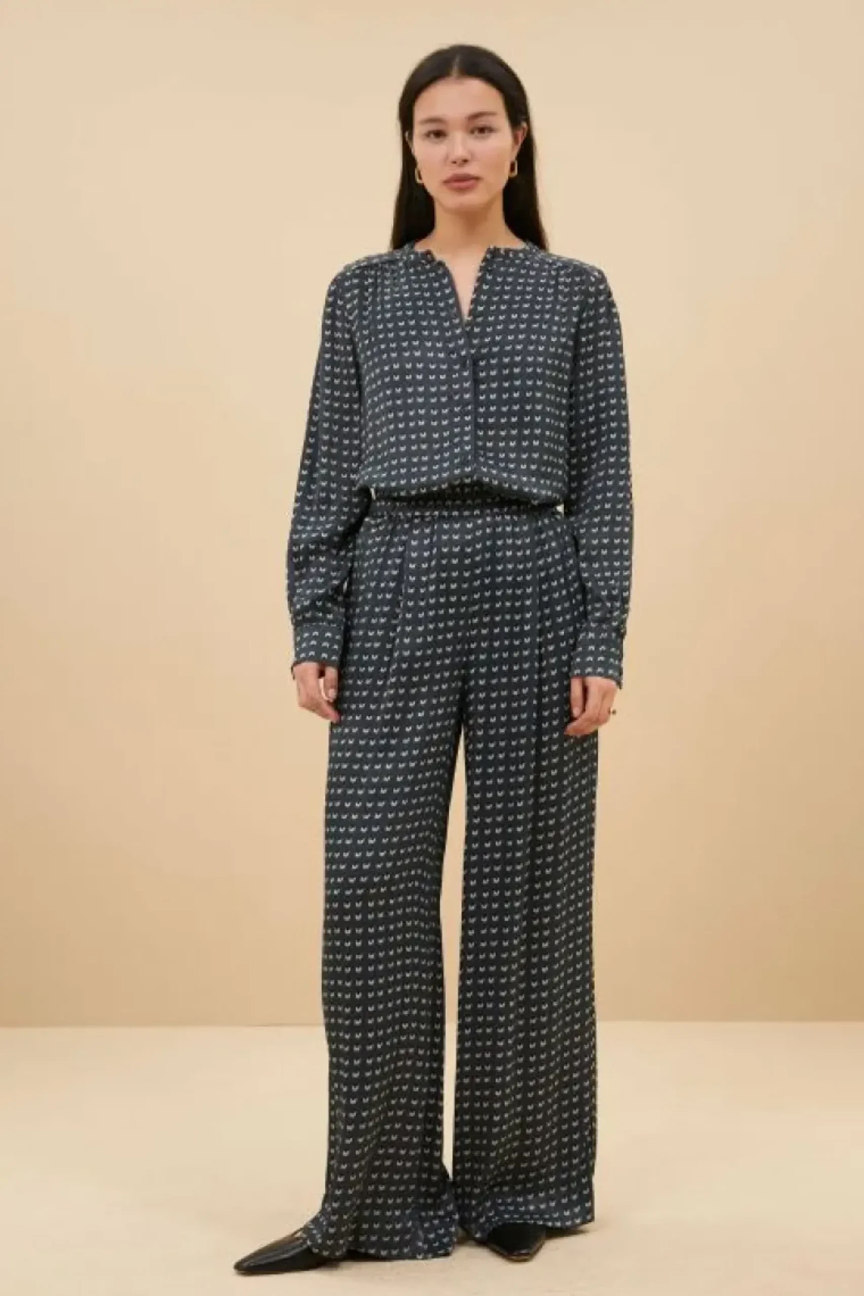 Blouses*By bar ribbe rastre blouse | rastre print