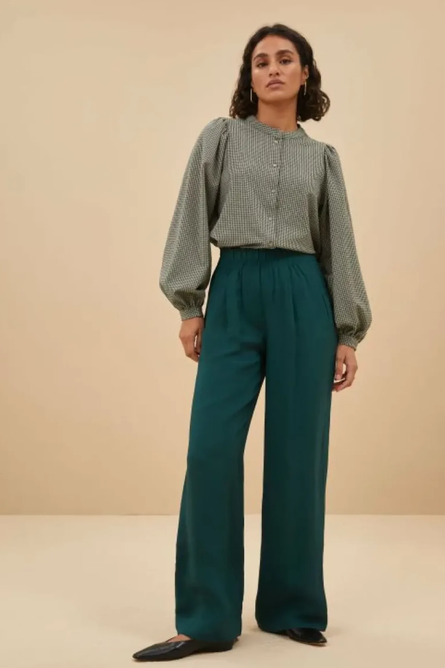 Blouses*By bar rikki small check blouse | small check