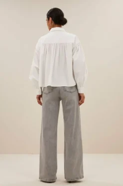 Blouses*By bar sarah short blouse | white