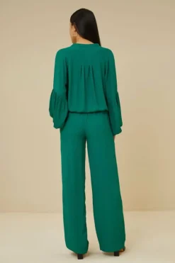 Blouses*By bar vienna satin stripe blouse | evergreen